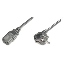 Digitus Cable de Alimentación C13 0,75m Negro H05VV-F3G, 0.75m, Negro