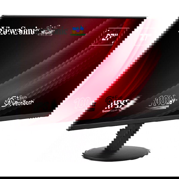 ViewSonic VG2708A-MHD Monitor Gaming 27" (68.6cm) Full HD 1920x1080 IPS 100Hz 5ms, Altavoces, HDMI VGA DisplayPort, Negro