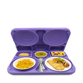 AMC Politray Bandeja Térmica - Bandeja Termica Lila, Dimensiones 53x37x11 cm, Material PP+PuR, para Servicio y Presentación (Set de 3)