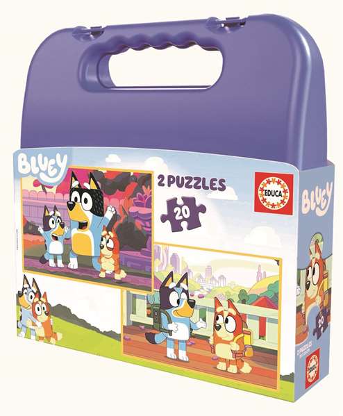EDUCA Puzzle 2x20 Piezas Bluey en Maletín