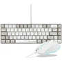 The G-Lab Combo Hydrogen TGL3760162053555 Teclado y Ratón con Cable AZERTY Blanco/Gris Pack 2 en 1