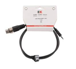 Cable Ek Audio Mini Jack Stereo-Xlr Hembra 1 m