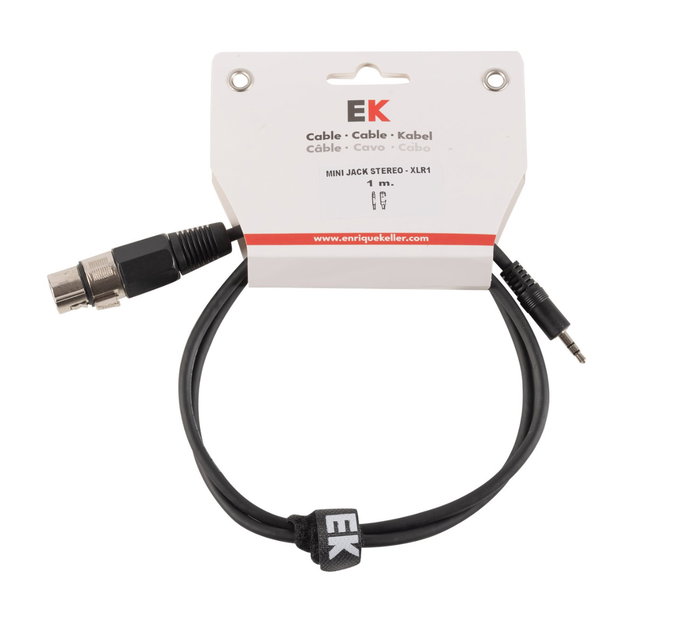 Cable Ek Audio Mini Jack Stereo-Xlr Hembra 1 m Cable Ek Audio Mini Jack Stereo-Xlr Hembra 1 m
