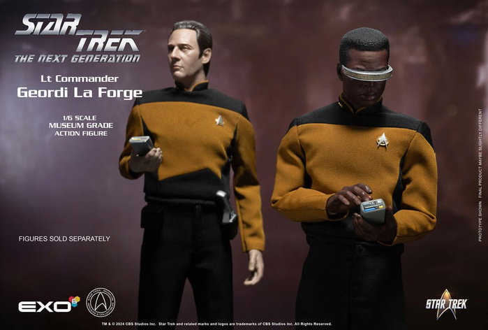 EXO-6 Star Trek: The Next Generation Figura 1/6 Lt. Commander Geordi La Forge (Essentials Version)