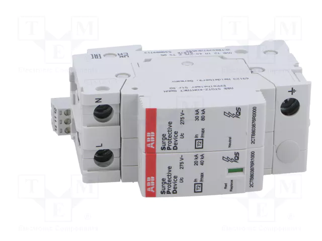 ABB OVR T2 1N 40-275 P TS QS Limitador de sobretensiones Tipo 2 1+N ABB OVR T2 1N 40-275 P TS QS Limitador de sobretensiones Tipo 2 1+N