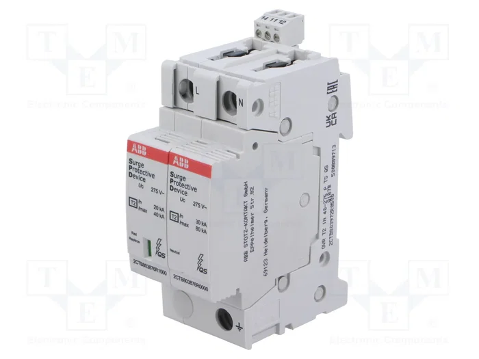 ABB OVR T2 1N 40-275 P TS QS Limitador de sobretensiones Tipo 2 1+N ABB OVR T2 1N 40-275 P TS QS Limitador de sobretensiones Tipo 2 1+N
