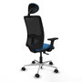 PIQUERAS Y CRESPO Silla de oficina Zulema Azul claro y Negro