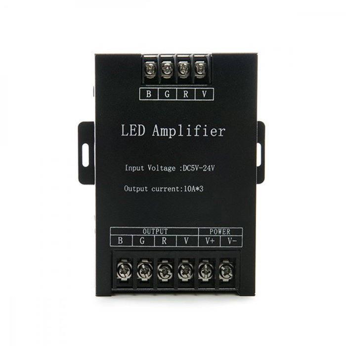 Amplificador de Señal RGB para Tira LED 12-24VDC 360/720W Amplificador de Señal RGB para Tira LED 12-24VDC 360/720W