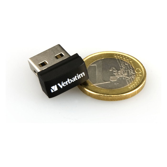 Verbatim Store 'n' Stay Nano USB 2.0 Stick 32GB Negro - Unidad Flash sin Tapa, Lectura 10 MB/s, 14.8 x 17.1 x 7.7 mm