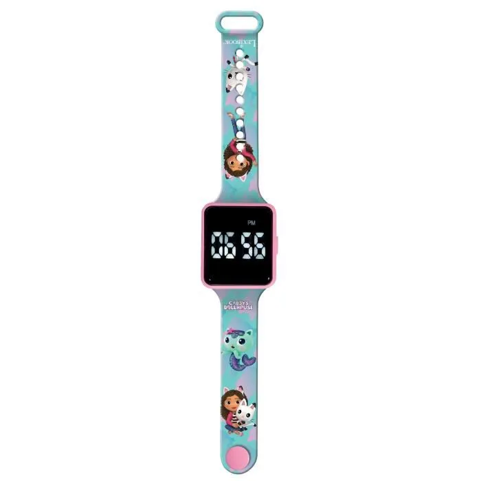 Lexibook LEX3380743108544 Gabby y la Casa Mágica Reloj LED conectado Pulsera ajustable