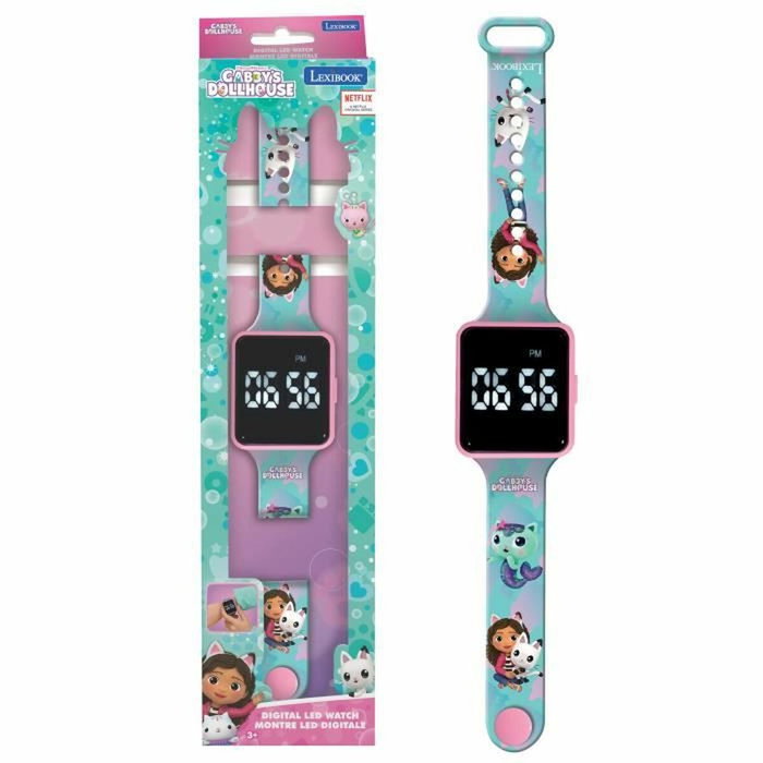 Lexibook Reloj Digital LED Gabby y la Casa Mágica con Pulsera Ajustable Lexibook Reloj Digital LED Gabby y la Casa Mágica con Pulsera Ajustable