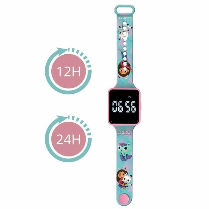 Lexibook Reloj Digital LED Gabby y la Casa Mágica con Pulsera Ajustable Lexibook Reloj Digital LED Gabby y la Casa Mágica con Pulsera Ajustable