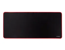 Q-connect Alfombrilla XXL Negra con Borde Rojo para Ratón 900x400 mm