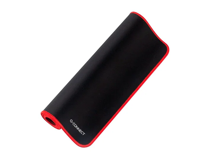 Q-connect Alfombrilla XXL Negra con Borde Rojo para Ratón 900x400 mm