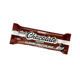 Weider Bar Chocolate Negro-Plátano 24Uds. Barra alta en proteína con cobertura de chocolate negro y plátano