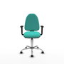 PIQUERAS Y CRESPO Silla de oficina Aýna Turquesa con mecanismo Asincro