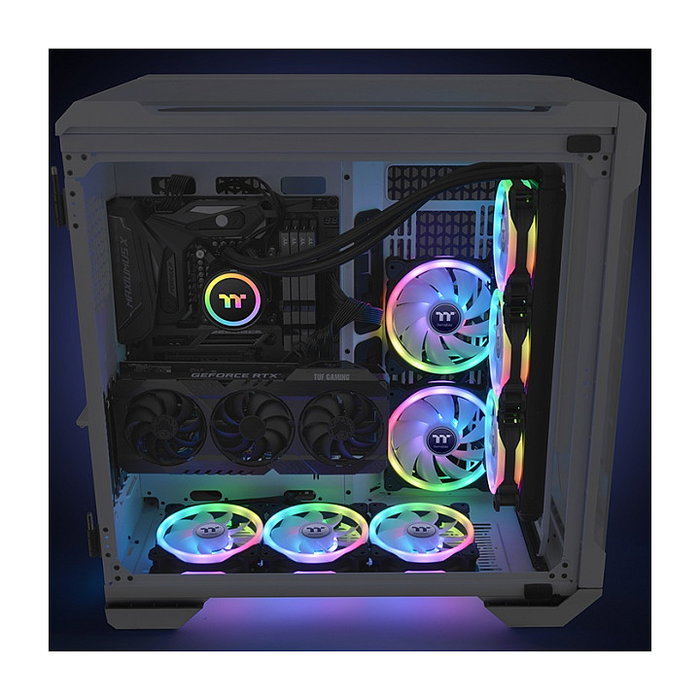 Thermaltake SWAFAN 12 RGB Pack de 3 Ventiladores de 12 cm Negro