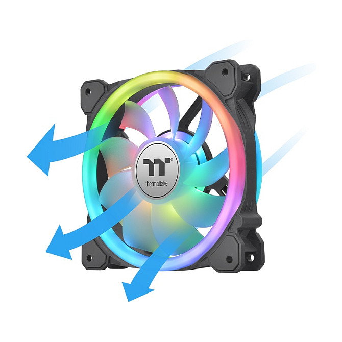 Thermaltake SWAFAN 12 RGB Pack de 3 Ventiladores de 12 cm Negro