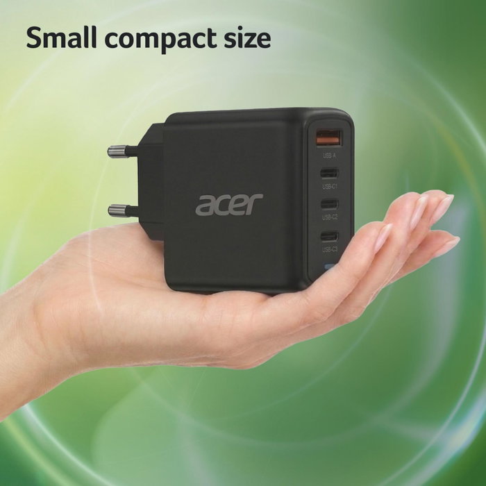 Acer Cargador GaN 100W ZL.ADTCC.00L con 3x USB-C y 1x USB-A Acer Cargador GaN 100W ZL.ADTCC.00L con 3x USB-C y 1x USB-A