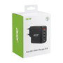 Acer Cargador GaN 100W con 3x USB-C y 1x USB-A, Negro