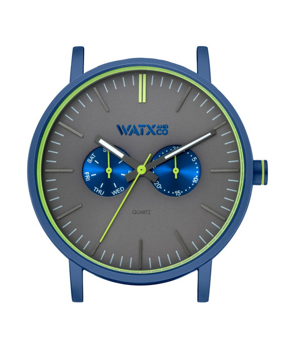 Watxandco WXCA2726 Reloj Unisex de Cuarzo con Caja de Metal Azul Watxandco WXCA2726 Reloj Unisex de Cuarzo con Caja de Metal Azul
