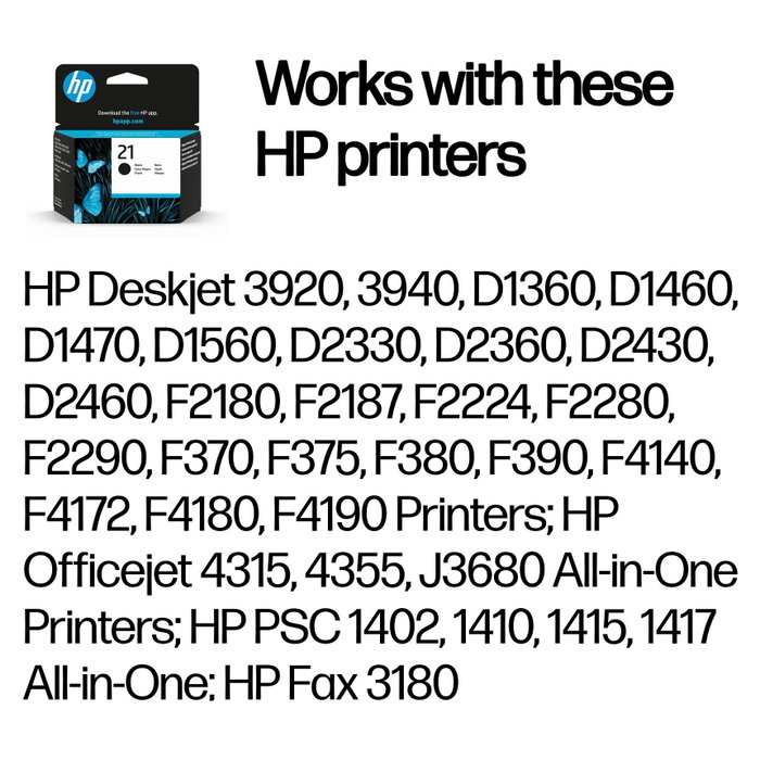 HP Cartucho de Tinta Original 21 Negro C9351AE (5 ml)