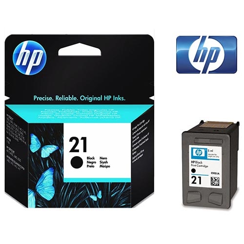 HP Cartucho de Tinta Original 21 Negro C9351AE (5 ml)