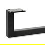 Q&Q Pata Metálica Bruss L820 H120 Negro Mate para Sofás y Muebles, Metal, Acabado Negro Mate, Altura 120mm