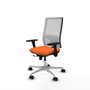 PIQUERAS Y CRESPO Silla de oficina Horna Naranja y Blanco