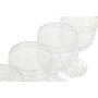 DKD Home Decor Set de 6 Copas de Cristal Margaritas 270ml