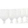 DKD Home Decor Set de 6 Copas de Cristal Margaritas 270ml