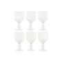 DKD Home Decor Set de 6 Copas de Cristal Margaritas 270ml