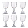 DKD Home Decor Copa Cristal Transparente Set de 6 Piezas 8.7 x 16.3 x 8.7 cm Capacidad 270ml