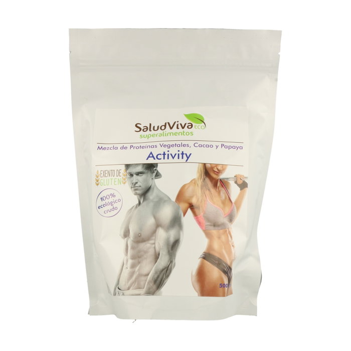 Salud Viva Activity Mezcla de Proteínas Vegetales con Cacao y Papaya 500g