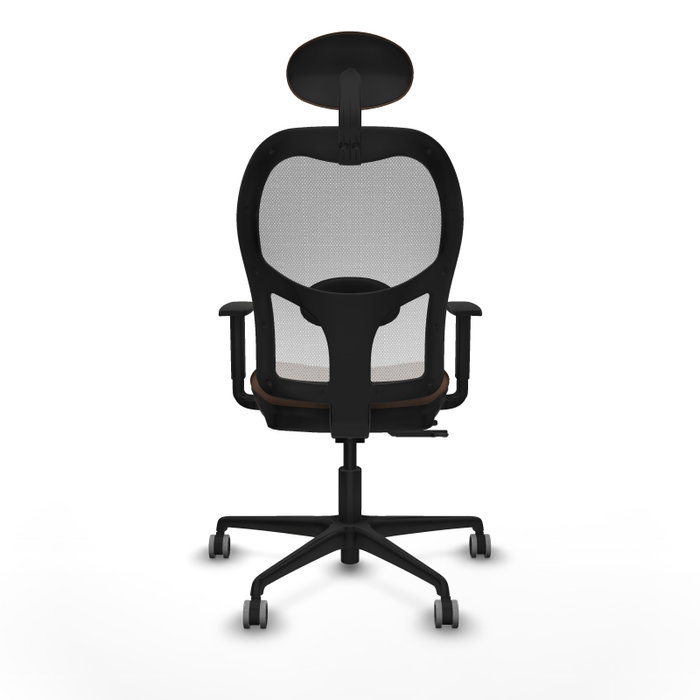 PIQUERAS Y CRESPO Silla de oficina Jorquera con mecanismo Sincro/Traslack, Marrón oscuro y Blanco PIQUERAS Y CRESPO Silla de oficina Jorquera con mecanismo Sincro/Traslack, Marrón oscuro y Blanco