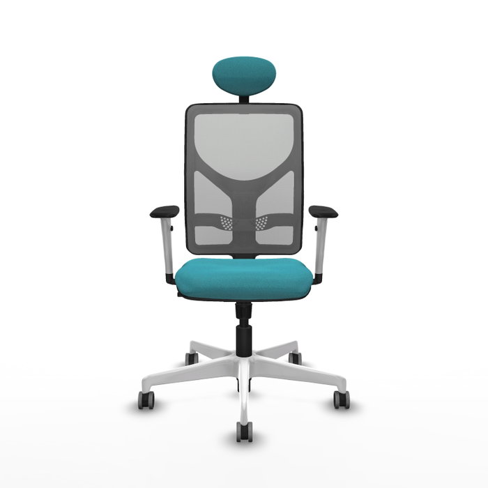 PIQUERAS Y CRESPO Silla de oficina Motilla con mecanismo Sincro, Turquesa y Gris PIQUERAS Y CRESPO Silla de oficina Motilla con mecanismo Sincro, Turquesa y Gris