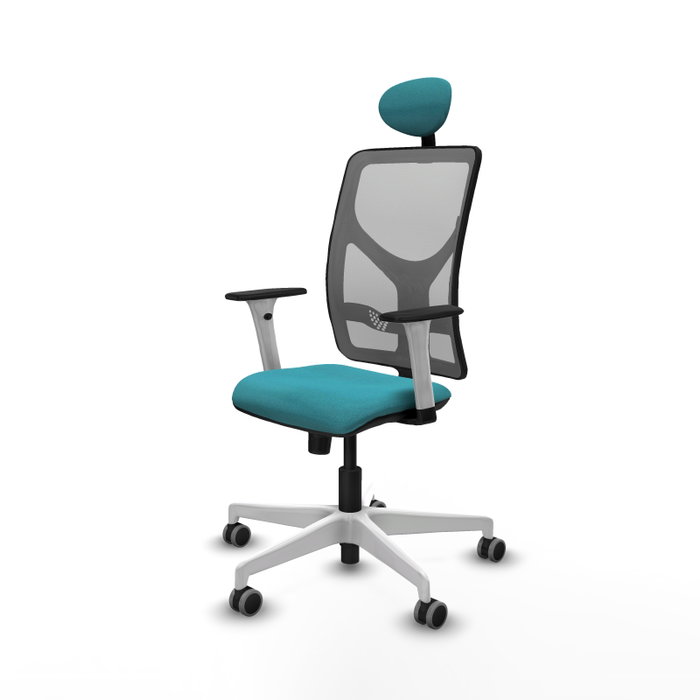 PIQUERAS Y CRESPO Silla de oficina Motilla con mecanismo Sincro, Turquesa y Gris PIQUERAS Y CRESPO Silla de oficina Motilla con mecanismo Sincro, Turquesa y Gris