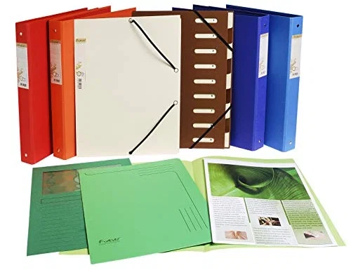 Exacompta Carpeta dossier uñero de cartulina 290 g/m² DIN A4, colores surtidos Exacompta Carpeta dossier uñero de cartulina 290 g/m² DIN A4, colores surtidos