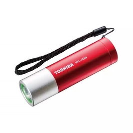 Toshiba Linterna Mini de Aluminio 85 Lúmenes, Color Rojo