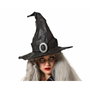 Atosa Sombrero de Bruja Negro Arrugado con Hebilla para Adulta