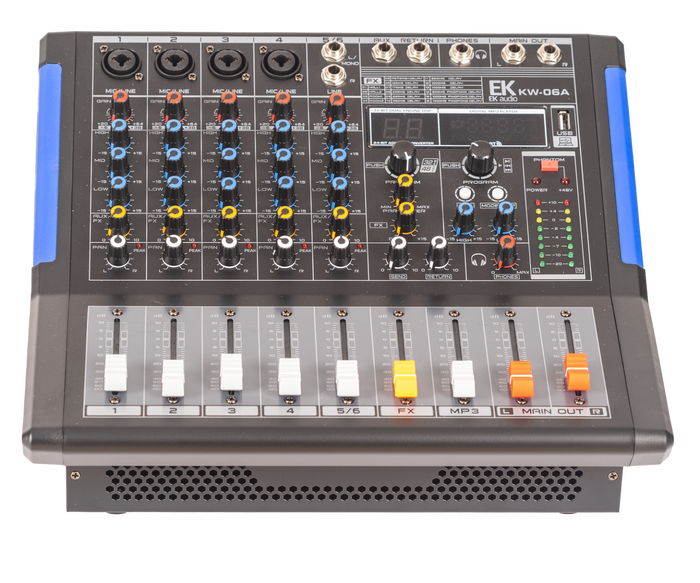 Ek Mesa de Mezclas KW06A Amplificada con Efectos