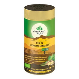 ORGANIC INDIA Infusión Tulsi Limón Jengibre Ayurvedica 100 Gr