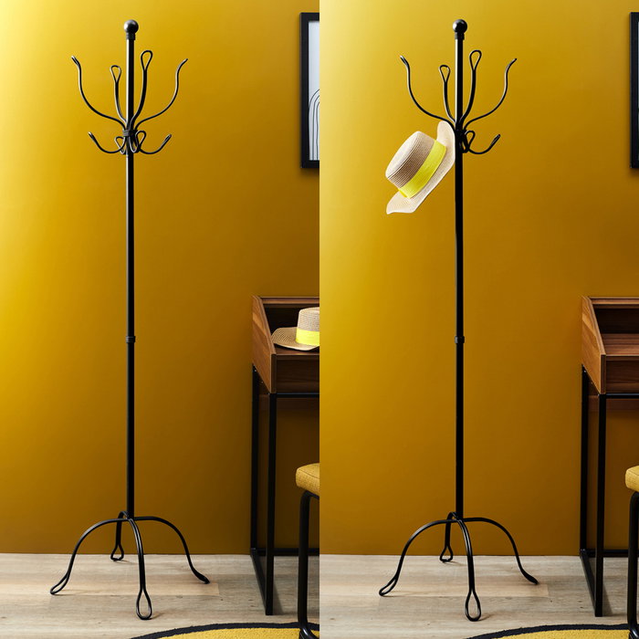 Home Deco Factory Perchero Vintage Metal Negro d.50 cm; h.170 cm