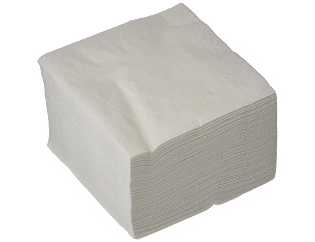 GC Servilletas de 2 capas blancas 30x30 cm, pack de 100 unidades