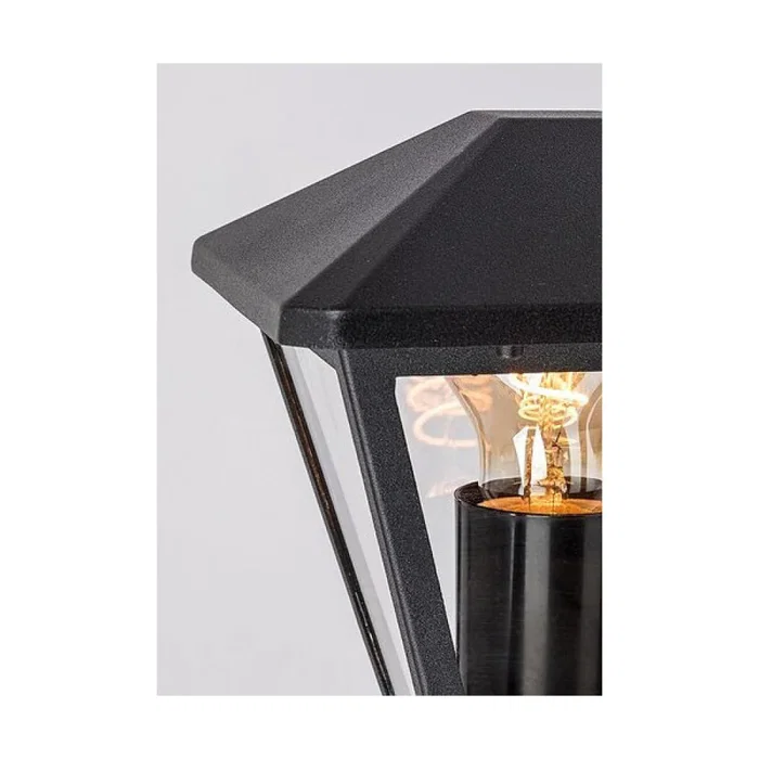 RABALUX Aplique Exterior Paravento RAB-7146 E27 IP44 Negro Aluminio Pantalla Cristal Clásico Exterior