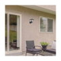 RABALUX Paravento Aplique de Exterior Negro con Cristal Transparente E27 IP44