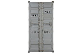DKD Home Decor Botellero Vintage Gris Metal y MDF 41 x 157.5 x 76.5 cm