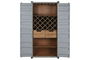 DKD Home Decor Botellero Vintage Gris Metal y MDF 41 x 157.5 x 76.5 cm