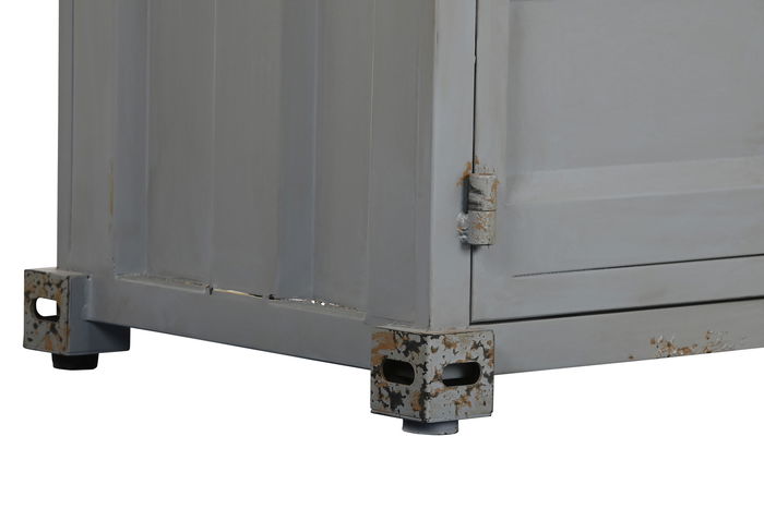 DKD Home Decor Botellero Vintage Gris Metal y MDF 41 x 157.5 x 76.5 cm