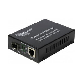 ALLNET ALL-MC202P-SFP1-PoE | Convertidor de medios Gigabit PoE 15,4W/30W | 1000BASE-SX/LX SFP Mini-GBIC